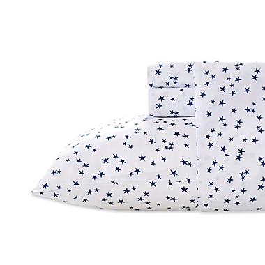 Mi Zone Stars Microfiber Twin Sheet Set in Navy. View a larger version of this product image.