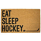 &quot;Eat Sleep Hockey&quot; 18-Inch x 30-Inch Door Mat