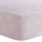 Alternate image 0 for Kushies&reg; XO Cotton Flannel Fitted Crib Sheet in Pink