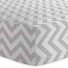 Alternate image 0 for Kushies&reg; Chevron Cotton Flannel Fitted Crib Sheet in Grey