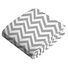 Alternate image 1 for Kushies&reg; Chevron Cotton Flannel Fitted Crib Sheet in Grey