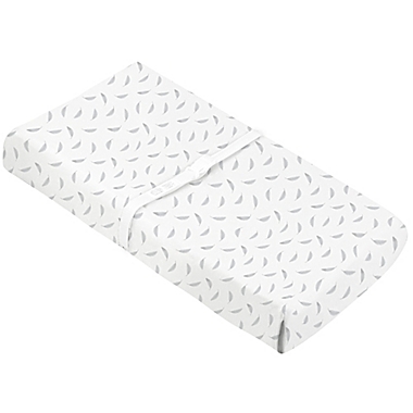 kushies&reg; Feather Cotton Flannel Changing Pad Cover in Grey. View a larger version of this product image.