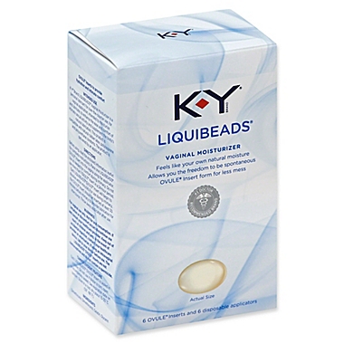 K-Y&reg; Liquibeads 6-Count Vaginal Moisturizer Inserts. View a larger version of this product image.