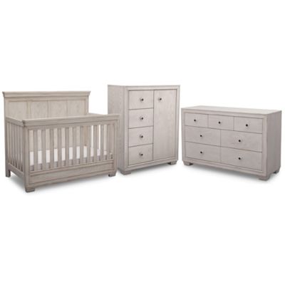 simmons rustic white crib