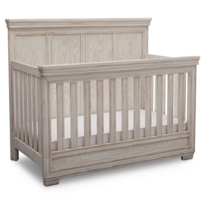 weathered white crib