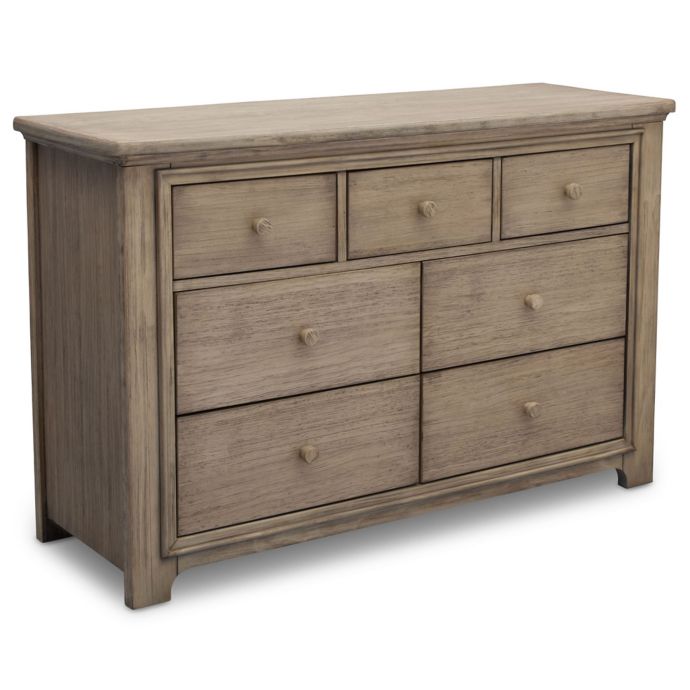 Serta Langley 7 Drawer Dresser In Rustic Whitewash Bed Bath