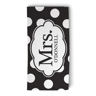 black and white polka dot beach towel