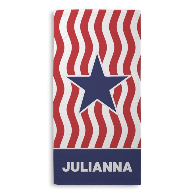 Stars And Stripes Beach Towel In Redwhiteblue Bed Bath