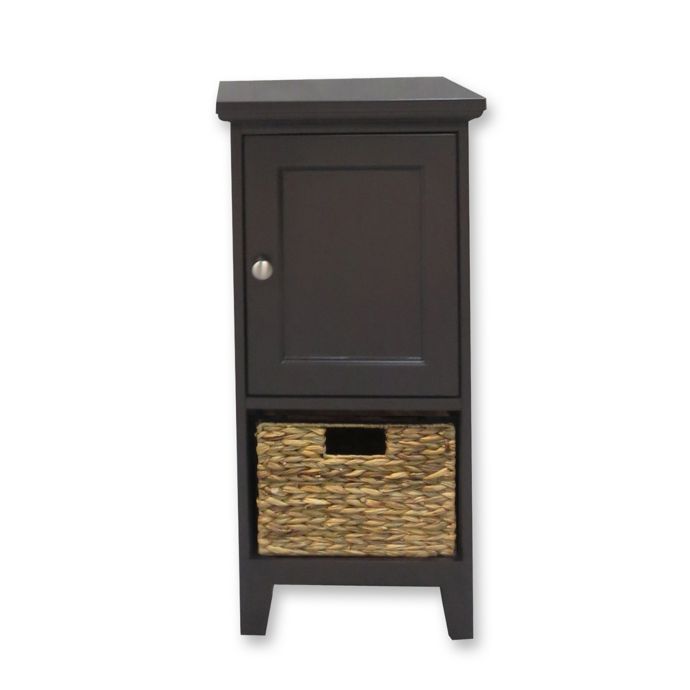 1 Basket Bathroom Floor Cabinet In Espresso Bed Bath Beyond