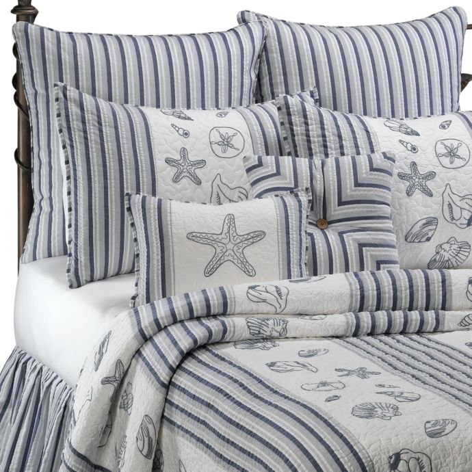 Seaside Stripe Quilt, 100 Cotton Bed Bath and Beyond Canada