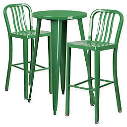 Flash Furniture 3-Piece Round Metal Bar Table and Stools Set