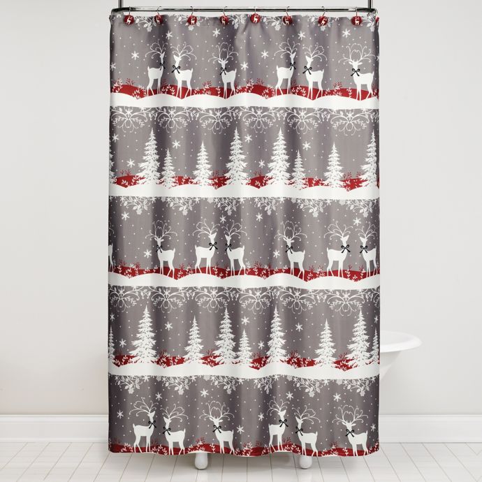 reindeer shower curtain