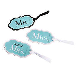 Lillian Rose™ 3-Piece "Mr."/"Mrs."/"More Mrs." Luggage Tag Set in Aqua