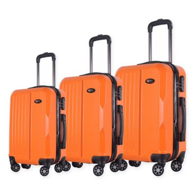 orange luggage