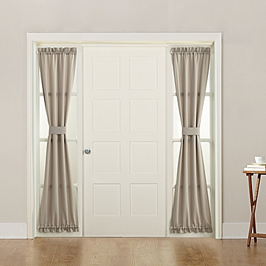 Sun Zero&reg; Bella 72-Inch Rod Pocket Room Darkening Sidelight Door Panel in Stone (Single). View a larger version of this product image.
