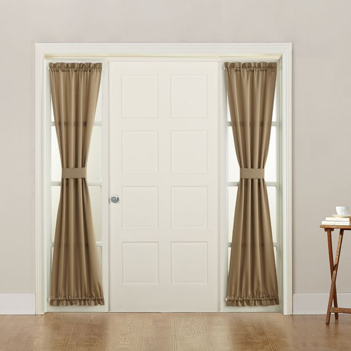 Sun Zero Bella 72 Inch Rod Pocket Room Darkening Sidelight Door