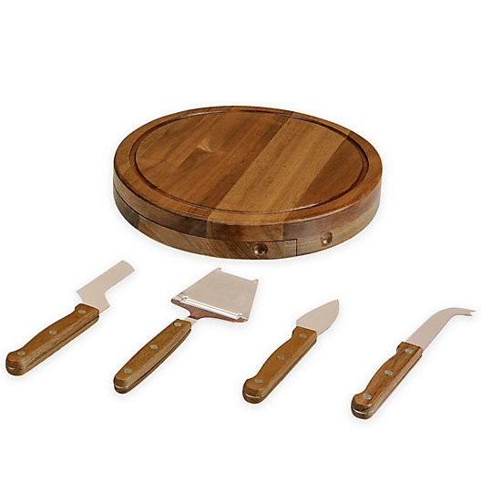 Alternate image 1 for Picnic Time® Acacia Circo Cheese Board Set in Brown