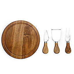 Picnic Time® Acacia Brie Cheese Board Set in Brown