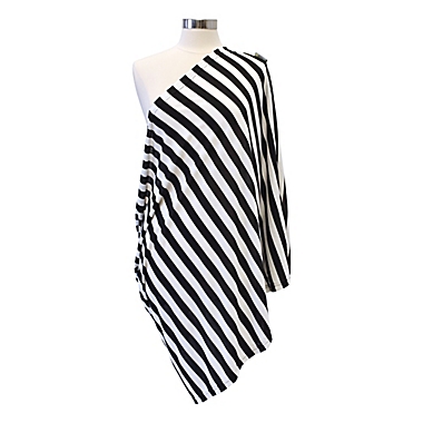 Itzy Ritzy&reg; Striped Nursing Scarf in Black/White. View a larger version of this product image.