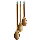 Alternate image 1 for Jamie Oliver Wooden Spoons in Natural/Blue (Set of 3)