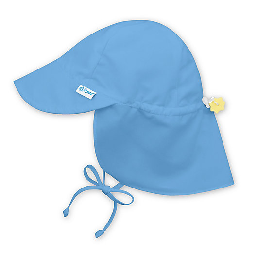Alternate image 1 for i play.® by green sprouts® Infant Sun Flap Hat in Light Blue