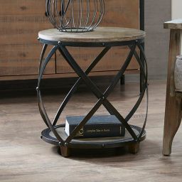 Metal Drum Side Table Bed Bath Beyond