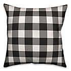 Alternate image 1 for Designs Direct &quot;Be Happy&#39; Square Throw Pillow in Black/White