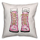 Alternate image 0 for Designs Direct Explorin&#39; Boots Square Throw Pillow in Pink