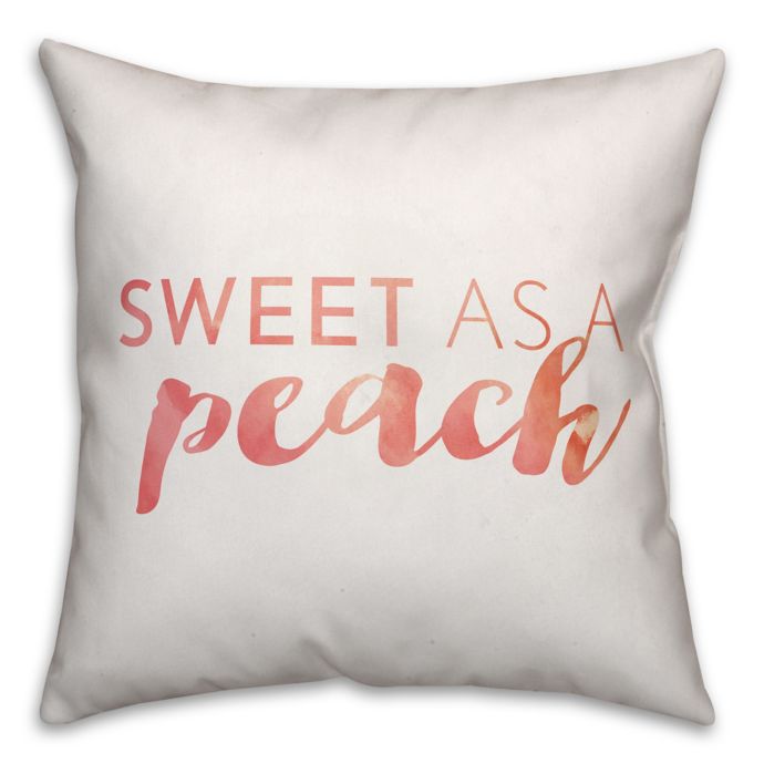 Designs Direct Sweet As A Peach Square Throw Pillow In Orange