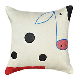 Amity Home Wool Cow Square Throw Pillow