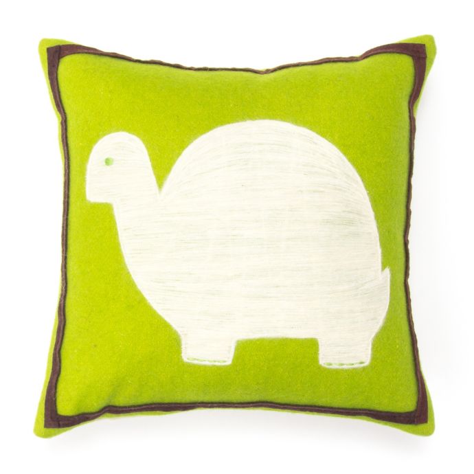 Amity Home Turtle Wool Felt Throw Pillow In Green Buybuy Baby