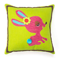 Amity Home Wool Bunny Square Throw Pillow