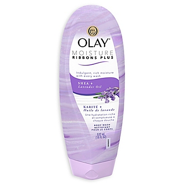 Olay&reg; 18 fl. oz. Moisture Ribbons Plus Shea + Lavender Oil Body Wash. View a larger version of this product image.