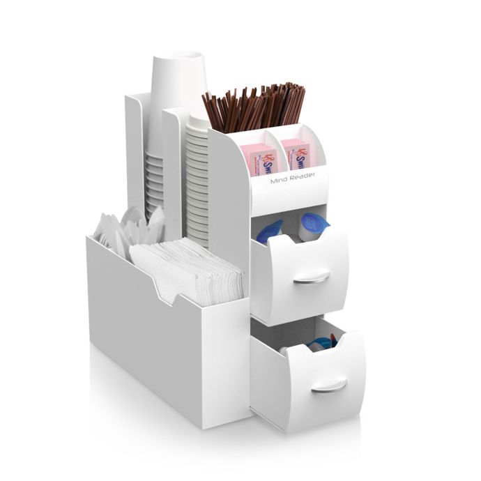 Mind Reader Coffee Condiment Organizer In White Bed Bath Beyond