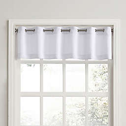 No.918® Montego Casual Textured Grommet Kitchen Window Curtain Valance in White