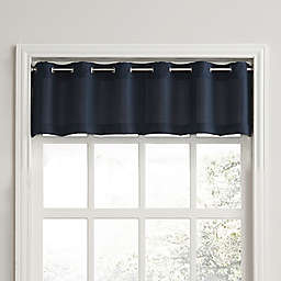 No.918® Montego Casual Textured Grommet Kitchen Window Curtain Valance in Navy