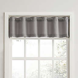 No.918® Montego Casual Textured Grommet Kitchen Window Curtain Valance in Nickel