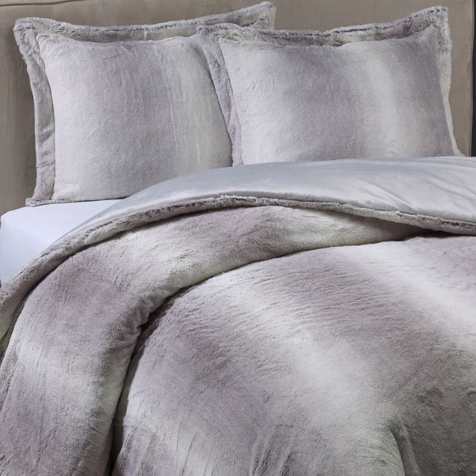 Nero Faux Fur Comforter Set Bed Bath Beyond