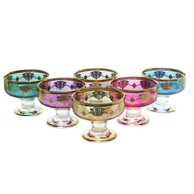 Classic Touch Dessert Bowls in Assorted Colors (Set of 6)