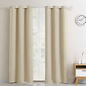 Dusk to Dawn Blackout 95-Inch Grommet Window Curtain Panel in Natural