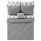 Alternate image 1 for Truly Soft Pueblo Pleated 6-Piece Twin Comforter Set in Grey