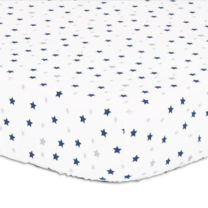 The Peanutshell Stars Fitted Crib Sheet In Navy Buybuy Baby