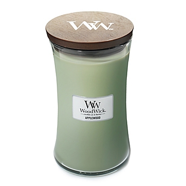 WoodWick&reg; Applewood  21.5 oz. Hourglass Candle. View a larger version of this product image.