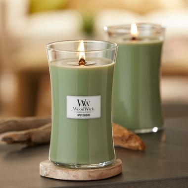 WoodWick&reg; Applewood  21.5 oz. Hourglass Candle. View a larger version of this product image.
