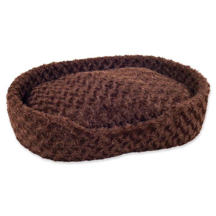 plush round dog bed