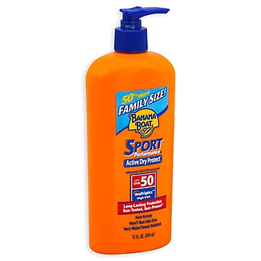 Banana Boat&reg; Sport Performance&reg; 12 fl. oz. Family Size Sunscreen Lotion SPF 50. View a larger version of this product image.