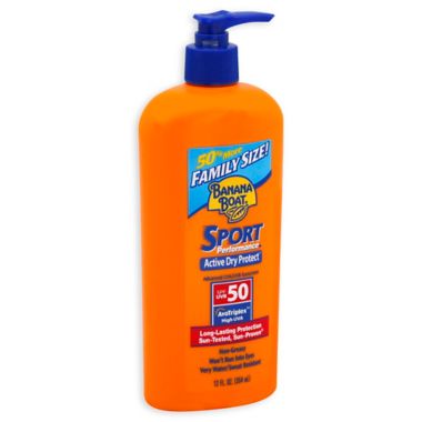Banana Boat&reg; Sport Performance&reg; 12 fl. oz. Family Size Sunscreen Lotion SPF 50. View a larger version of this product image.