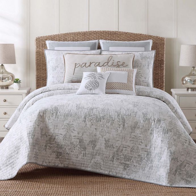 Tropical Plantation Toile Quilt Set Bed Bath Beyond