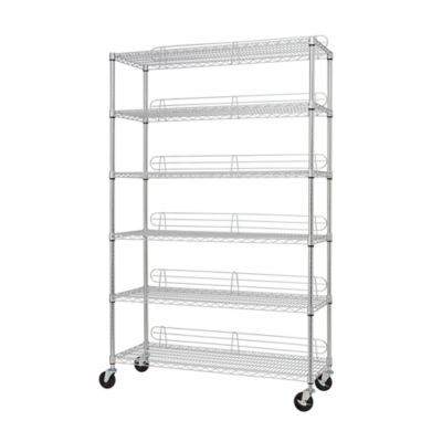 rolling wire rack shelves