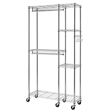Trinity EcoStorage&trade; Wheeled Closet Organizer in Chrome. View a larger version of this product image.